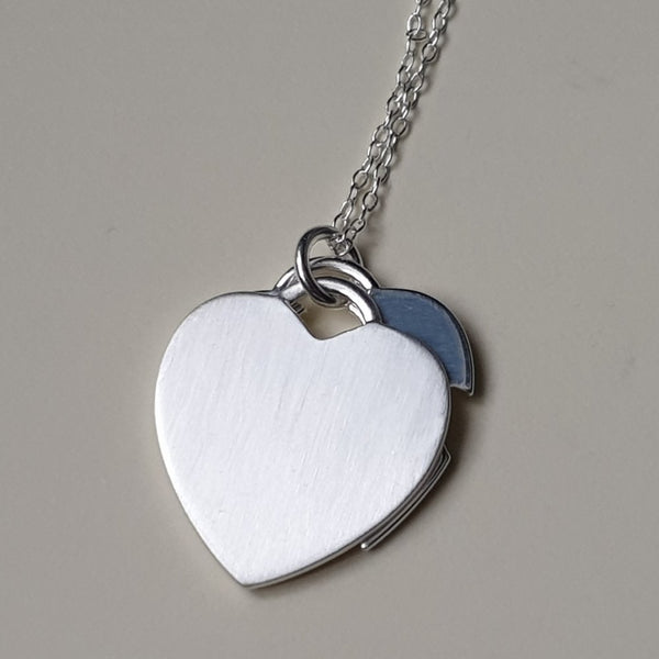 925 Sterling Silver Double Layer Heart Pendant with 18-20" Chain - Charming and Trendy Ltd