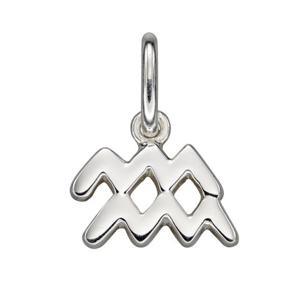 925 Sterling Silver Aquarius Zodiac Pendant Necklace - Charming and Trendy Ltd