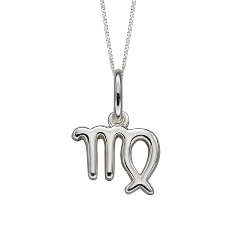 925 Sterling Silver Virgo Zodiac Pendant Necklace -  Charming and Trendy Ltd
