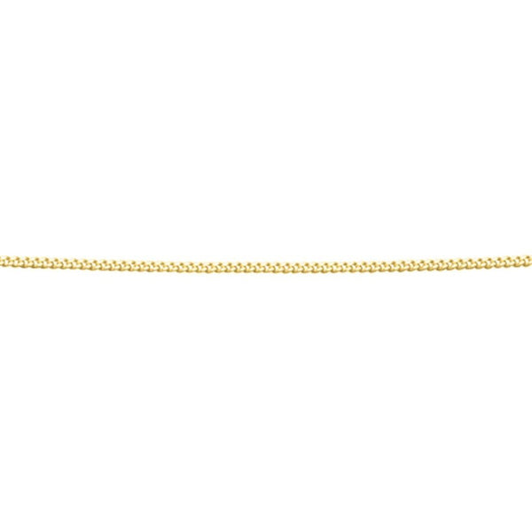 925 Sterling Silver Gold Plated Diamond Cut Ext Curb Chain (1.0mm) - Charming and Trendy Ltd