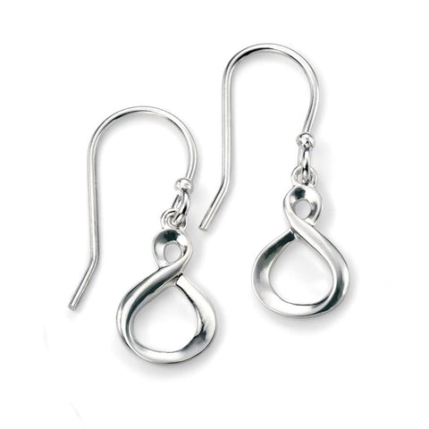 925 Sterling Silver Infinity Loop Drop Earrings by Beginnings - Charming and Trendy Ltd.