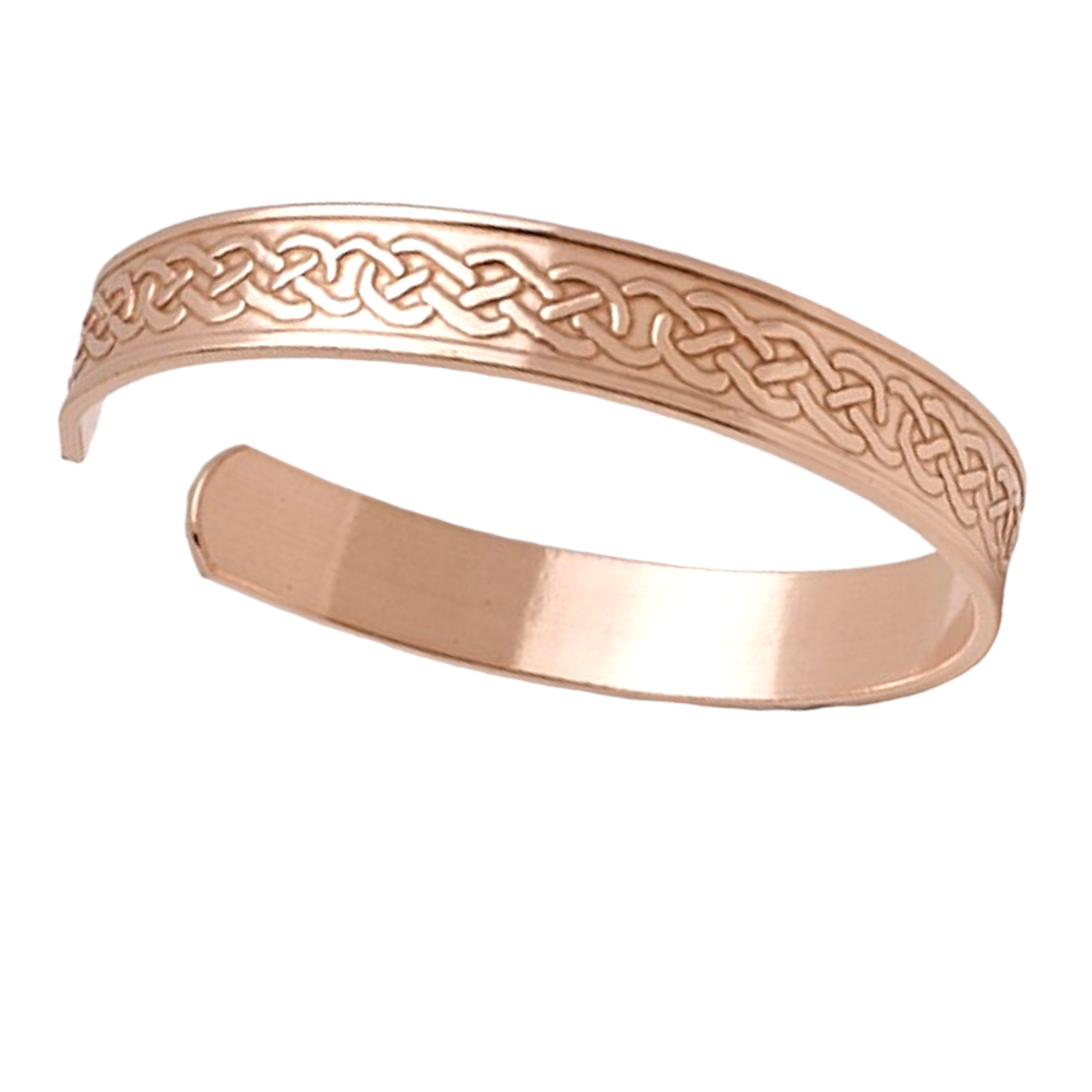 Copper Bangle Bracelet 3/8in - Celtic Weave - Charming and Trendy Ltd