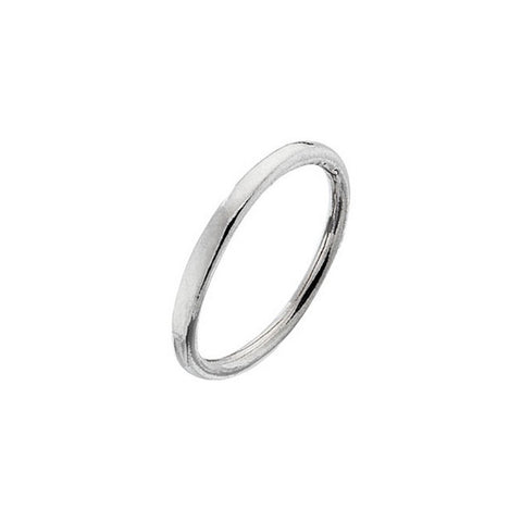 925 Steling Silver Plain Round Wire Ring - Velvet Style Gift Bag - Charming and Trendy Ltd