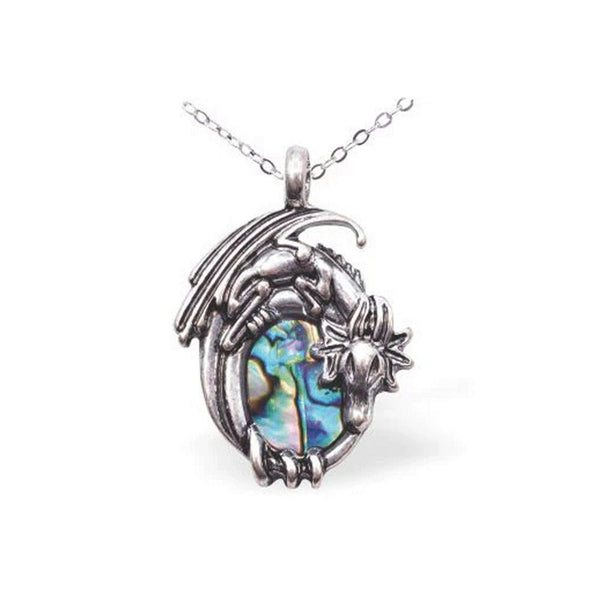 Celtic Dragon Paua Abalone Shell Pendant Necklace - Charming and Trendy Ltd