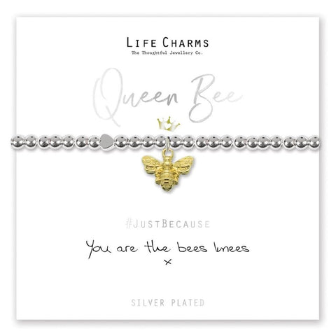Life Charms Bracelet "QUEEN BEE - You are the Bees Knees" -  Charming and Trendy Ltd