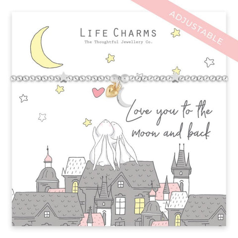 Life Charms Bracelet "Love You To The Moon And Back" - Charming and Trendy Ltd