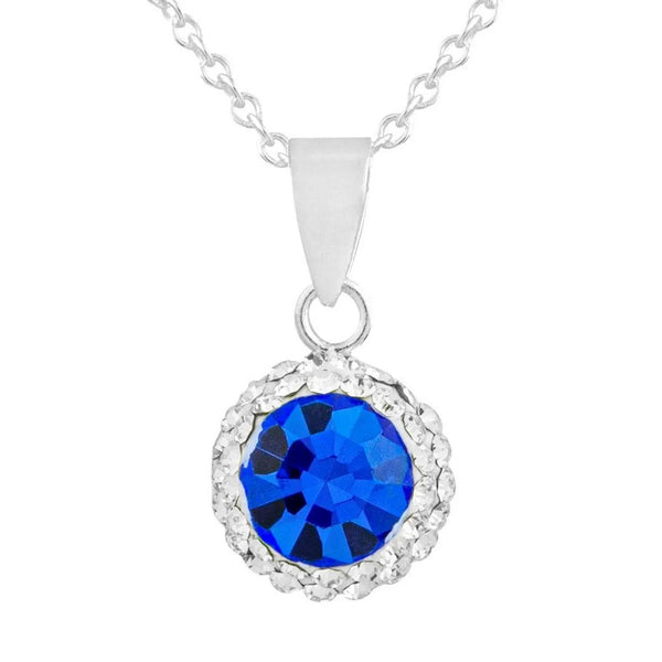 925 Sterling Silver CZ Crystal Pendant Necklaces - Gift Boxed