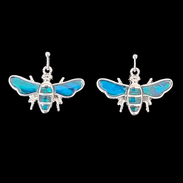 Bee Paua Abalone Shell Drop Earrings - Charming and Trendy Ltd