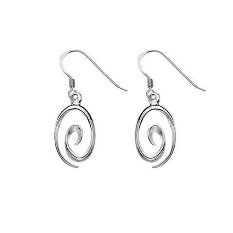 925 Sterling Silver Swirl Drop Earrings - Charming and Trendy Ltd