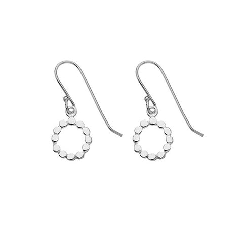 925 Sterling Silver Pebble Circle Drop Earrings - Charming and Trendy Ltd