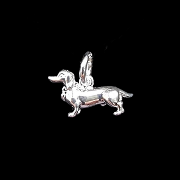 925 Sterling Silver Dachshund Dog Pendant Charm - Charming and Trendy Ltd
