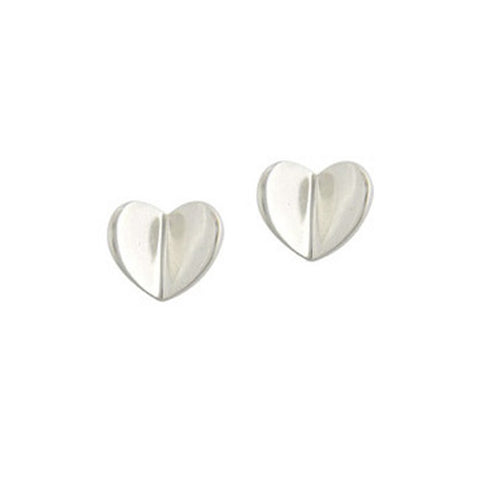 925 Sterling Silver Designer Flutter Heart Stud Earrings - Charming and Trendy Ltd