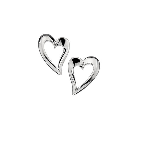 925 Sterling Silver Designer Heart Stud Earrings - Charming and Trendy Ltd