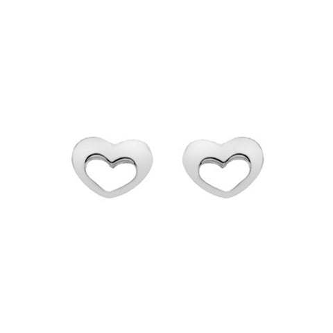 925 Sterling Silver Open Heart Stud Earrings - Charming and Trendy Ltd