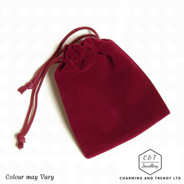 925 Steling Silver Plain Round Wire Ring - Velvet Style Gift Bag - Charming and Trendy Ltd