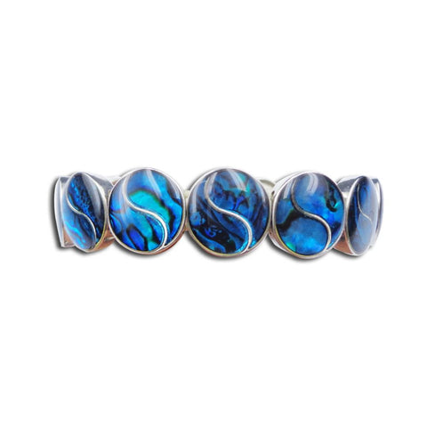 Paua Abalone Shell Yin-Yang Stretch Bracelet - Charming and Trendy Ltd