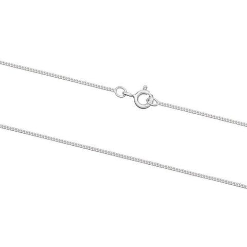925 Sterling Silver CURB Chain Necklace 1.1mm - Charming and Trendy Ltd