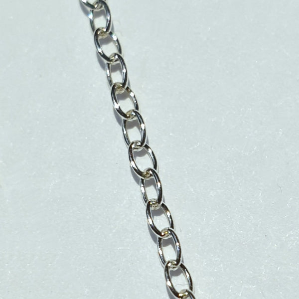 925 Sterling Silver TRACE Chain Necklace 1.3mm - Charming And Trendy Ltd