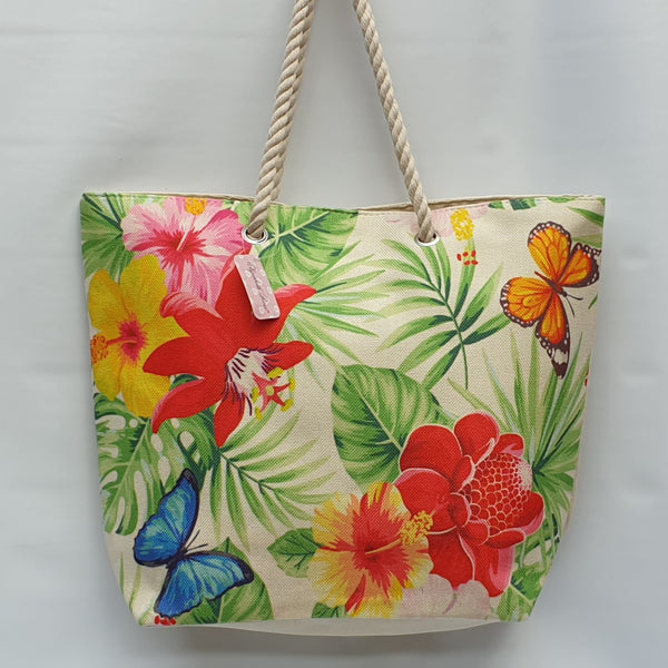 Floral Beach Shopper/Beach Bag - Charming And Trendy Ltd