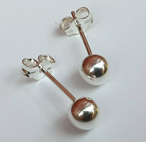 925 Sterling Silver Ball Stud Earrings - Pair - 2mm, 3mm, 4mm, and 5mm - Charming And Trendy Ltd