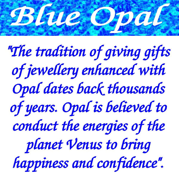 925 Sterling Silver Blue Opal Oval 8x6mm Stud Earrings - Charming and Trendy Ltd