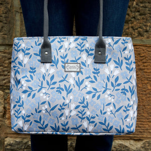 Earth Squared Porcelain Oil Cloth Tote Bag - Charming and Trendy Ltd
