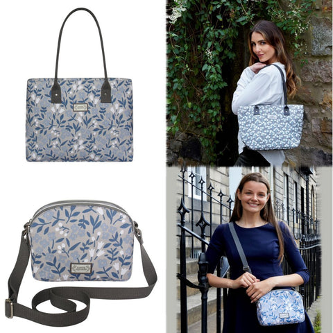 Earth Squared Porcelain Oil Cloth Tote and Half Moon Bags - Charming and Trendy Ltd