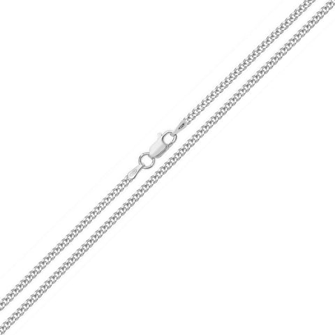 925 Sterling Silver 2.95mm Diamond Cut 22" Curb Chain - Charming And Trendy Ltd