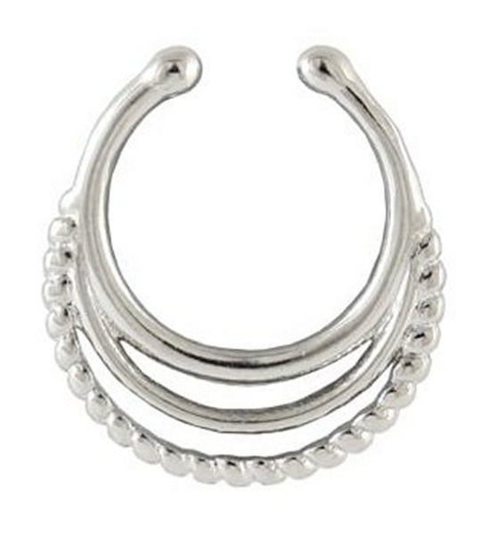 Decorative Septum Clipper - 316L Surgical Steel - Silver Finish - Charming And Trendy Ltd