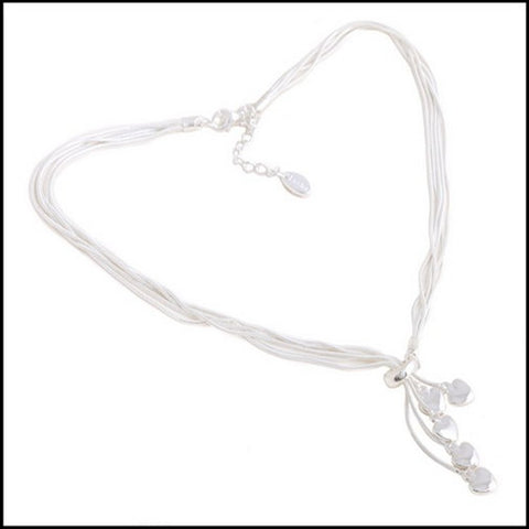 Heart Charms Silver Plated Necklace - Charming And Trendy Ltd
