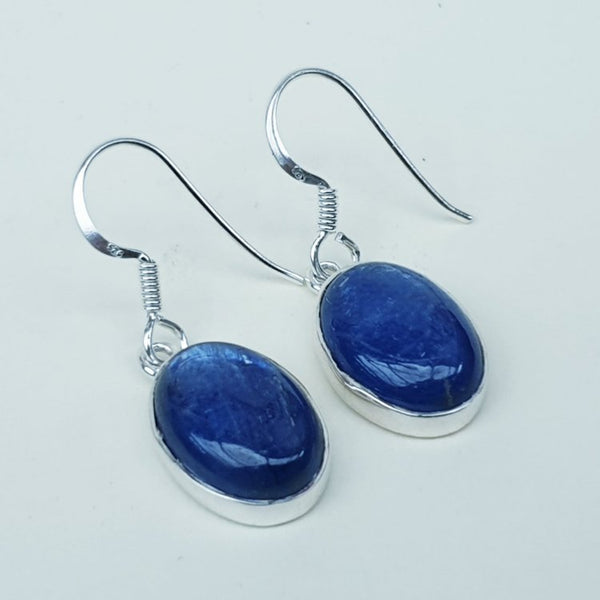 Kyanite Sterling Silver Drop Earrings - Charming And Trendy Ltd