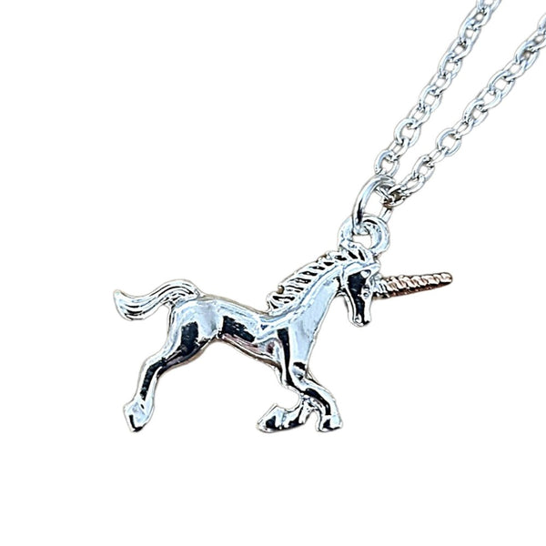 Unicorn Pendant Necklace - Silver & Rose Gold Plated - Charming And Trendy Ltd