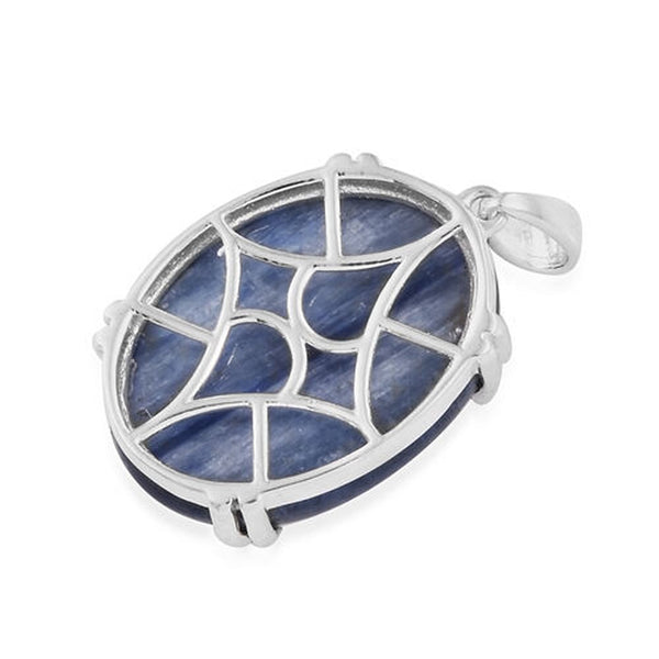 Rare Size Kyanite High Lustre Pendant set in Sterling Silver (17Ct) - Charming And Trendy Ltd