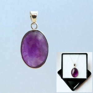 Amethyst Sterling Silver Pendant - Charming And Trendy Ltd