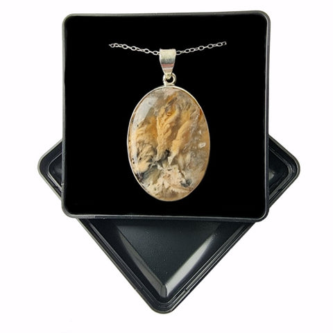 New Agate Sterling Silver Pendant - Charming And Trendy Ltd