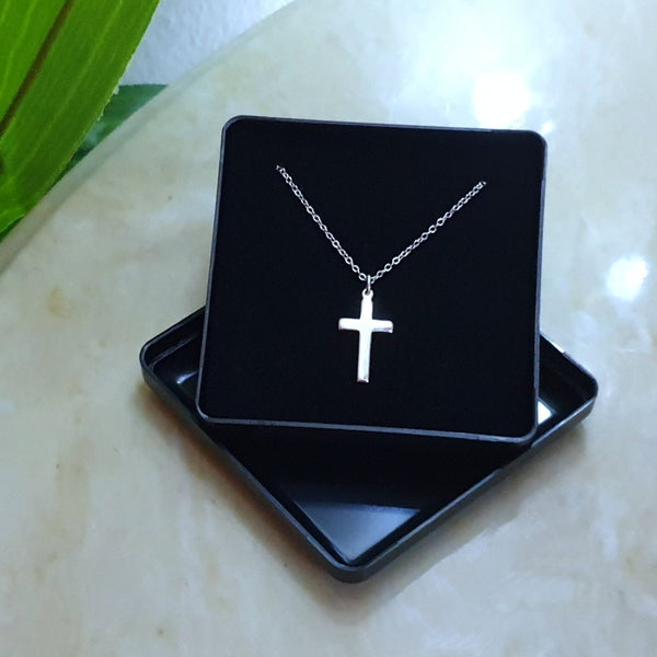 925 Solid Sterling Silver Cross Pendant 18x10mm and Chain - Gift Boxed - Charming And Trendy Ltd
