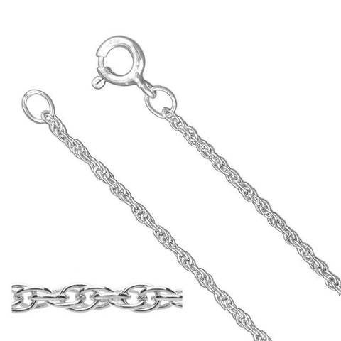 925 Sterling Silver Prince of Wales Rope Necklace 1.4mm (Various Lengths)