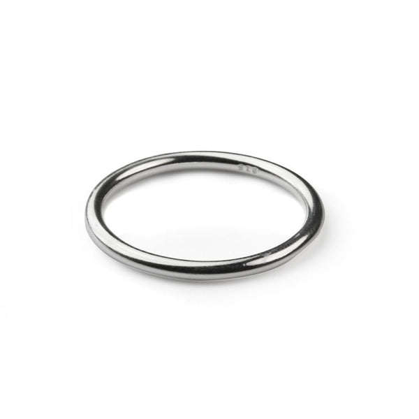 925 Sterling Silver Plain Round Stacking Band Ring (2mm) - Charming and Trendy Ltd
