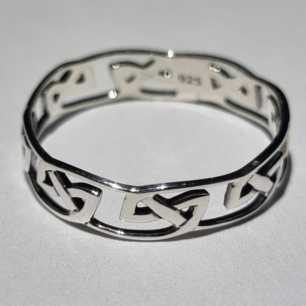 925 Sterling Silver Celtic Band Ring by Beginnings London - Charming and Trendy Ltd