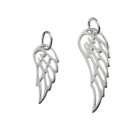 925 Sterling Silver Small/Large Angel Wing Charm