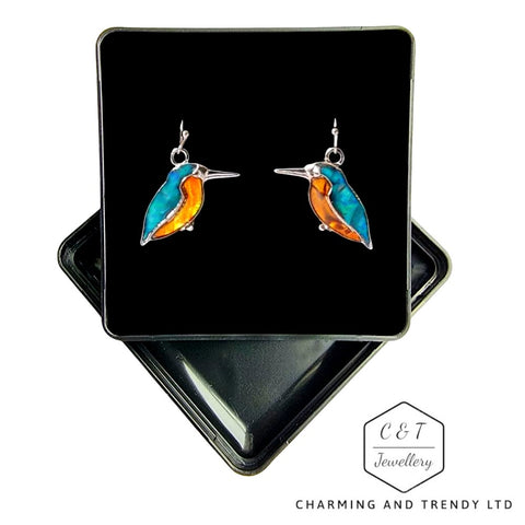Kingfisher Paua Shell Hook Earrings - Charming and Trendy Ltd
