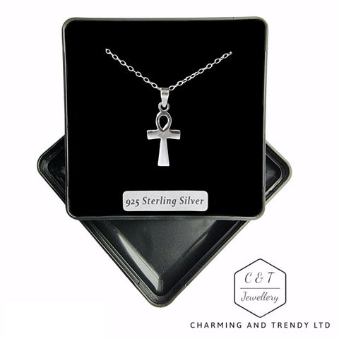925 Sterling Silver Ankh Cross Pendant - Charming and Trendy Ltd