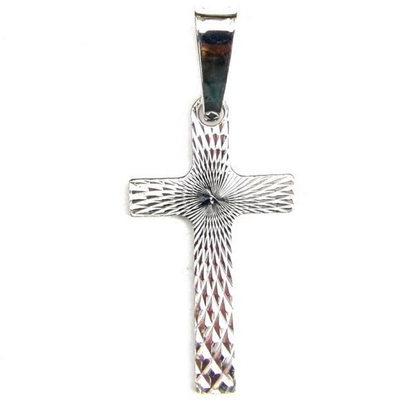 925 Sterling Silver Patterned Cross Pendant - Charming and Trendy Ltd