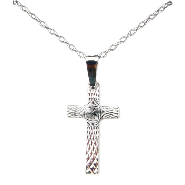 925 Sterling Silver Patterned Cross Pendant - Charming and Trendy Ltd
