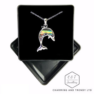 Dolphin Paua Abalone Shell Pendant - Charming and Trendy Ltd