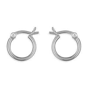 925 Sterling Silver 12mm Creole Hoop Earrings - Charming and Trendy Ltd