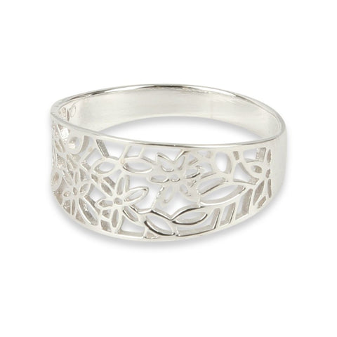 925 Sterling Silver Leaf Filigree Ring - Charming and Trendy Ltd