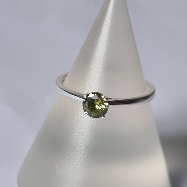925 Sterling Silver Simulated Diamond, Garnet, Peridot Solitaire Rings - Charming and Trendy Ltd