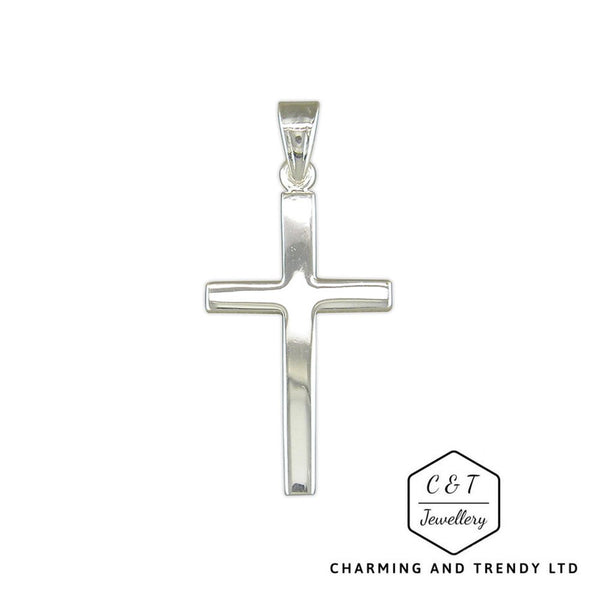 925 Solid Sterling Silver Cross and Chain - Gift Boxed - Charming And Trendy Ltd