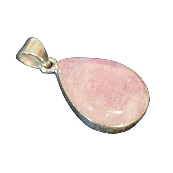 925 Sterling Silver Pink Moonstone Teardrop Pendant - Charming and Trendy Ltd